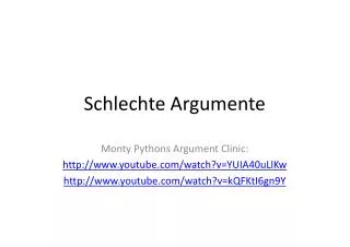 schlechte argumente