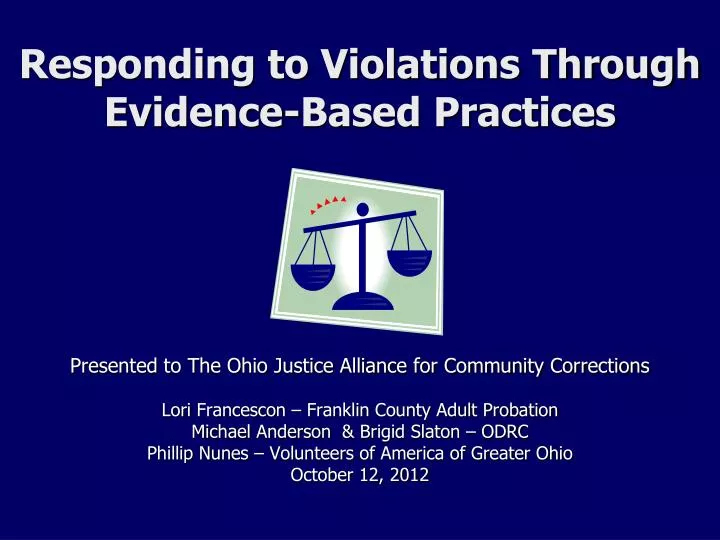 responding to violations through evidence based practices