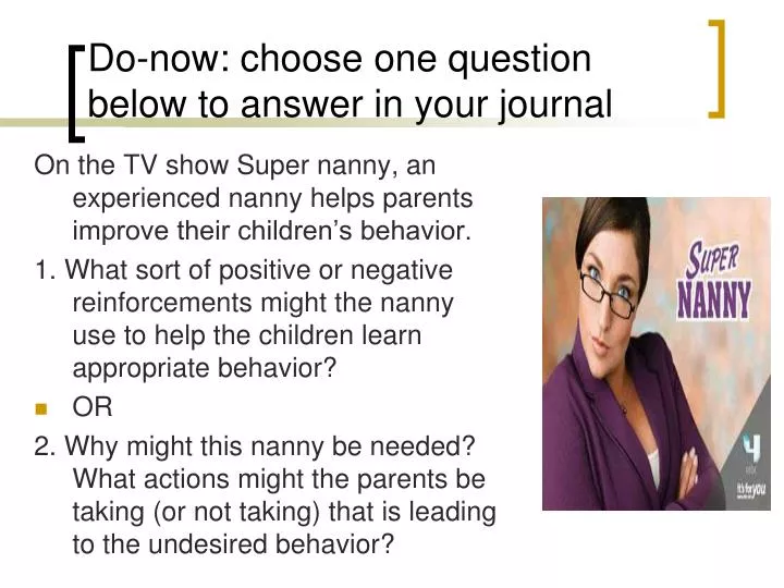 do now choose one question below to answer in your journal