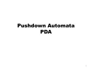 pushdown automata pda