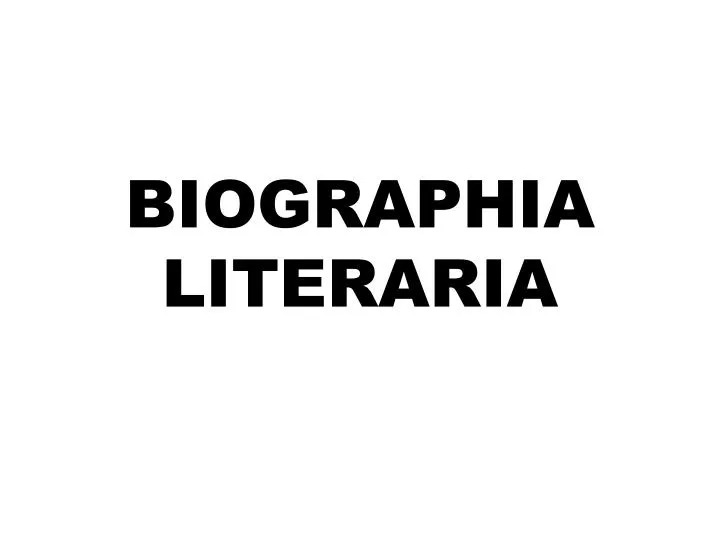 biographia literaria