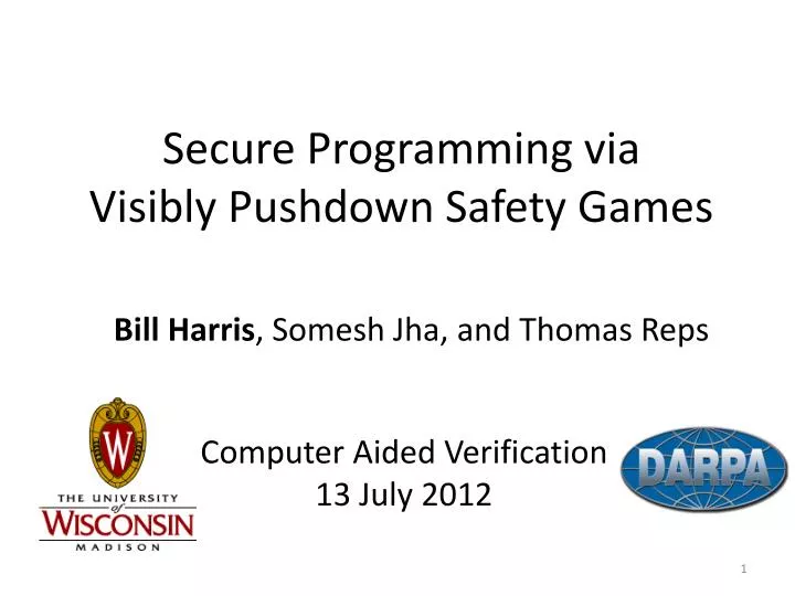 secure programming via visibly pushdown safety games