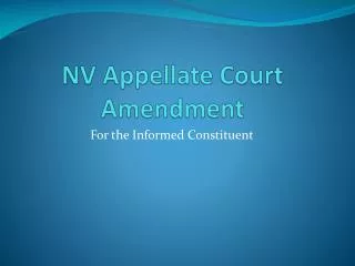 NV Appellate Court Amendment