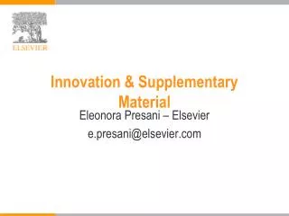 Innovation &amp; Supplementary Material