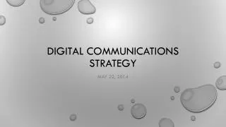 Digital Communications Strategy