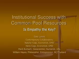 Institutional Success with Common-Pool Resources