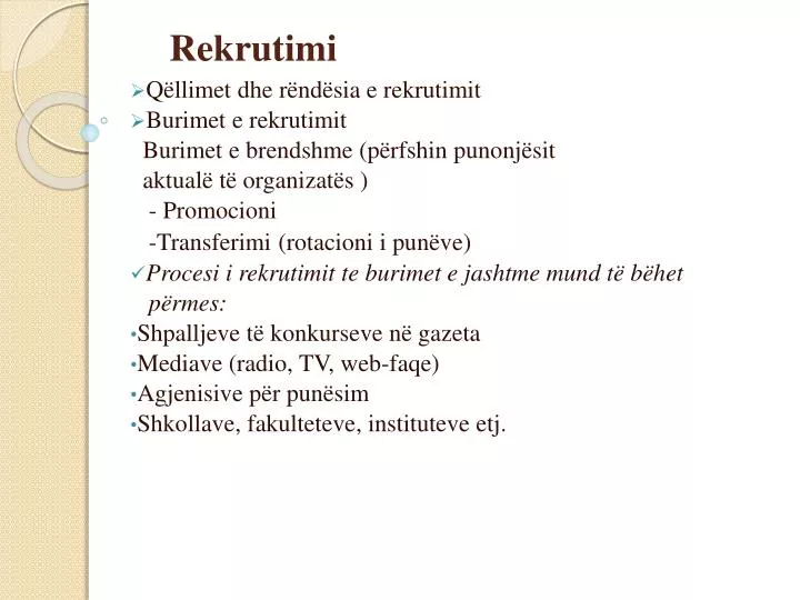 rekrutimi