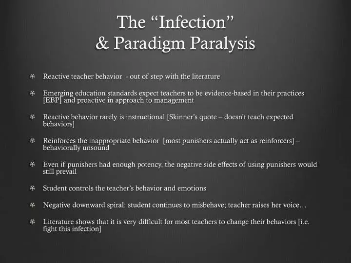 the infection paradigm paralysis