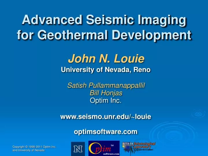 advanced seismic imaging for geothermal development