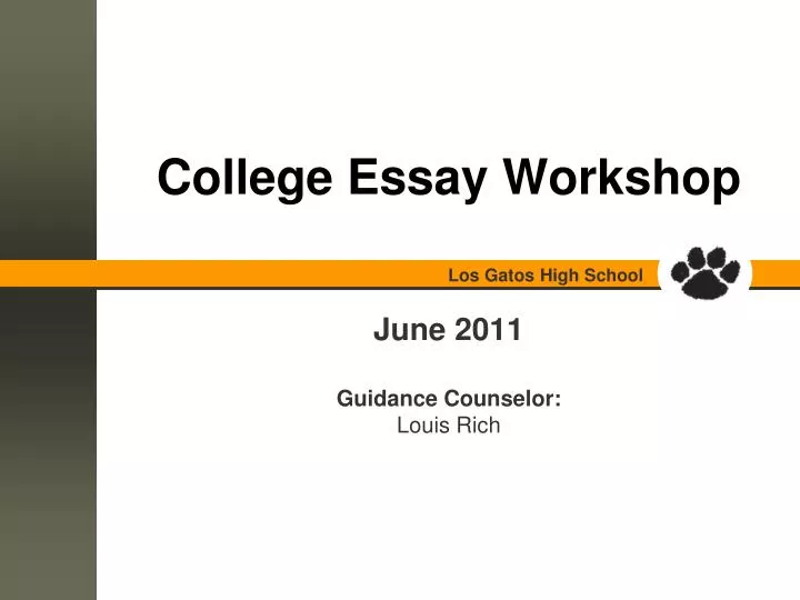 college essay workshop