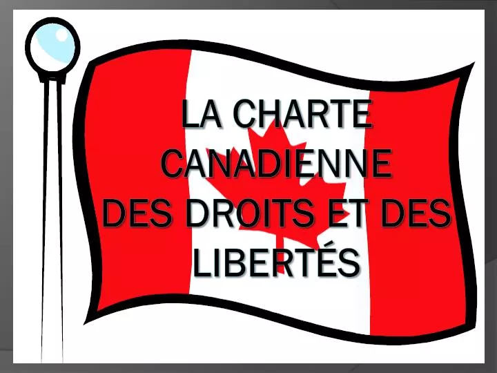 la charte canadienne des droits et des libert s