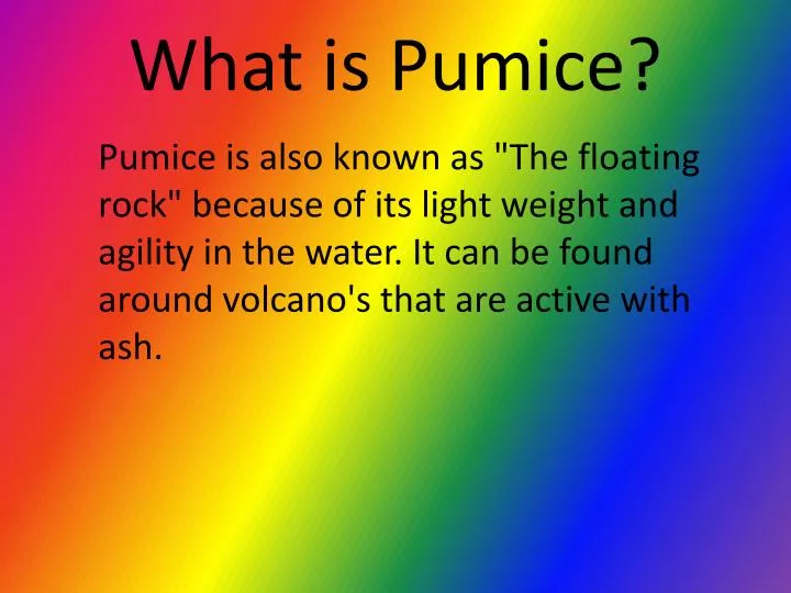 what is pumice