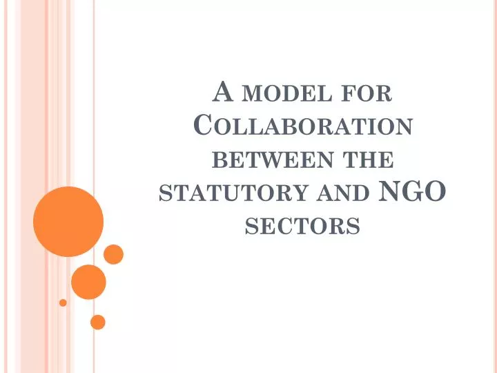a model for collaboration between the statutory and ngo sectors