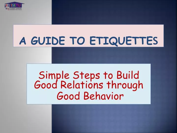 a guide to etiquette s