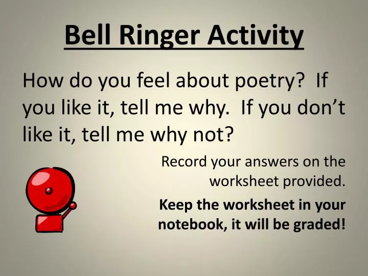 bell ringer activity