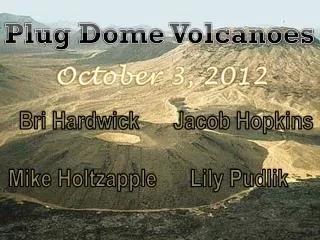 Plug Dome Volcanoes