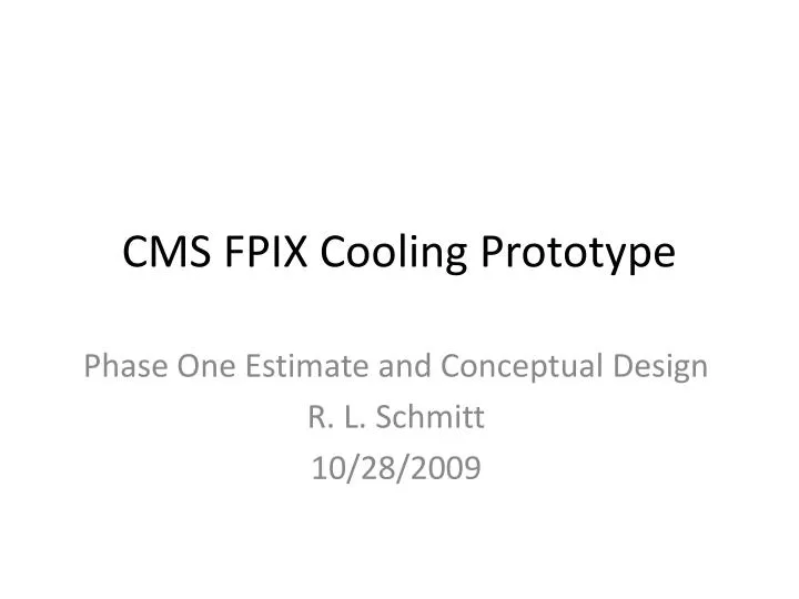 cms fpix cooling prototype