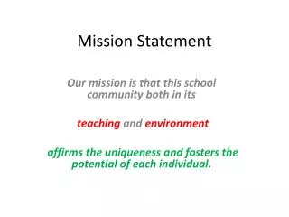 Mission Statement