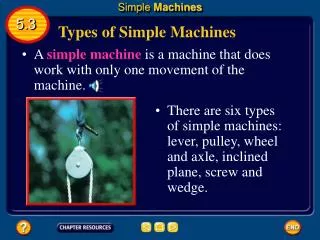 Types of Simple Machines