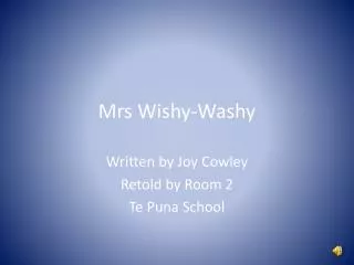 Mrs Wishy-Washy