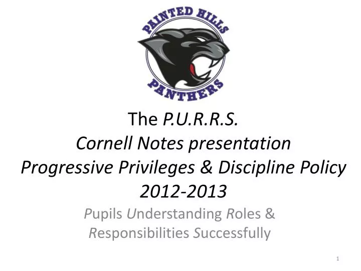 the p u r r s cornell notes presentation progressive privileges discipline policy 2012 2013