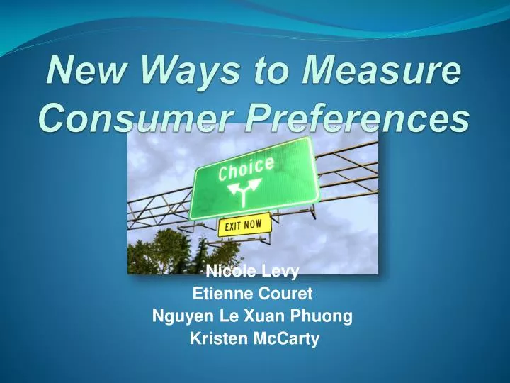 new ways to measure consumer preferences