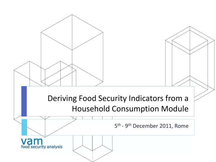 deriving food security indicators from a household consumption module