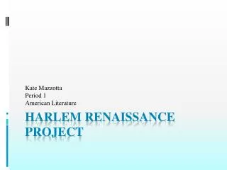 Harlem Renaissance Project