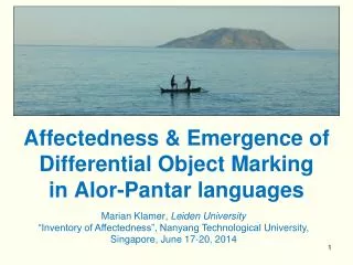Affectedness &amp; Emergence of Differential Object Marking in Alor-Pantar languages