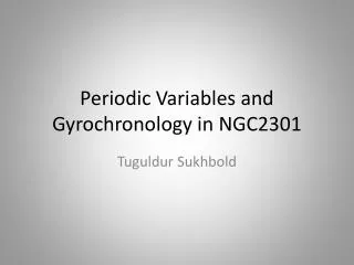 Periodic Variables and Gyrochronology in NGC2301