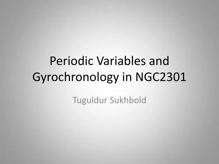 periodic variables and gyrochronology in ngc2301