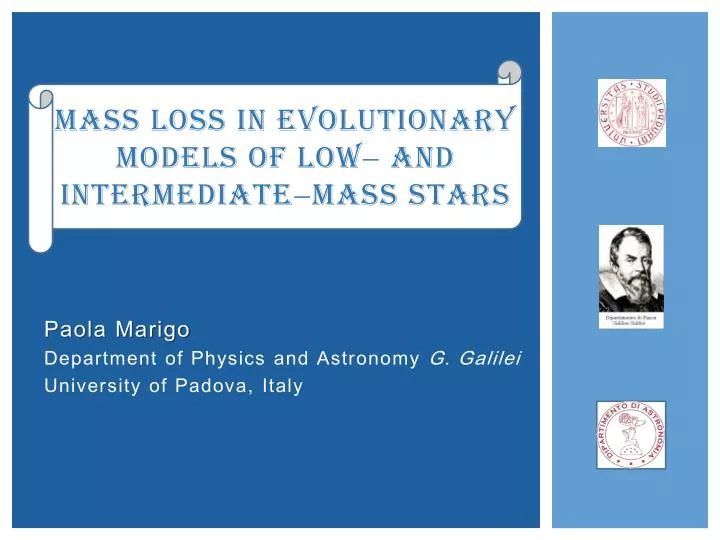 mass loss in evolutionary models of low and intermediate mass stars