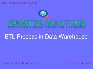 Cognos ETL Process by Quontra Solutions