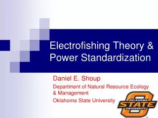 Electrofishing Theory &amp; Power Standardization