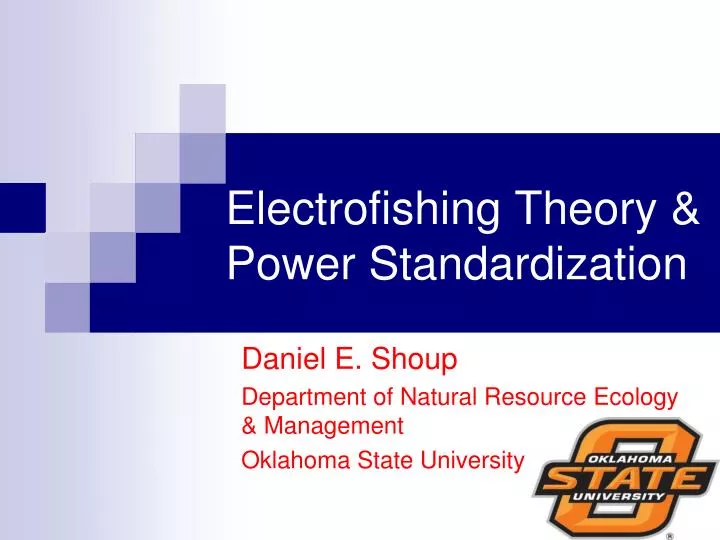 electrofishing theory power standardization