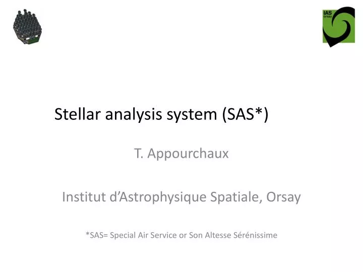 stellar analysis system sas