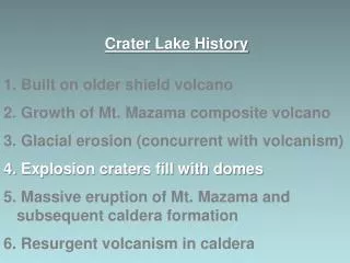 Crater Lake History