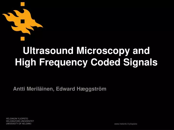 ultrasound microscopy and high frequency coded signals