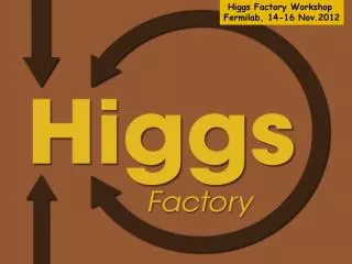 Higgs Factory Workshop Fermilab , 14-16 Nov.2012