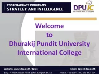 Welcome to Dhurakij Pundit University International College
