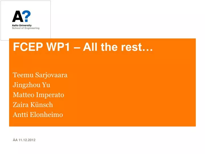 fcep wp1 all the rest