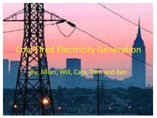 Coal Fired Electricity Generation