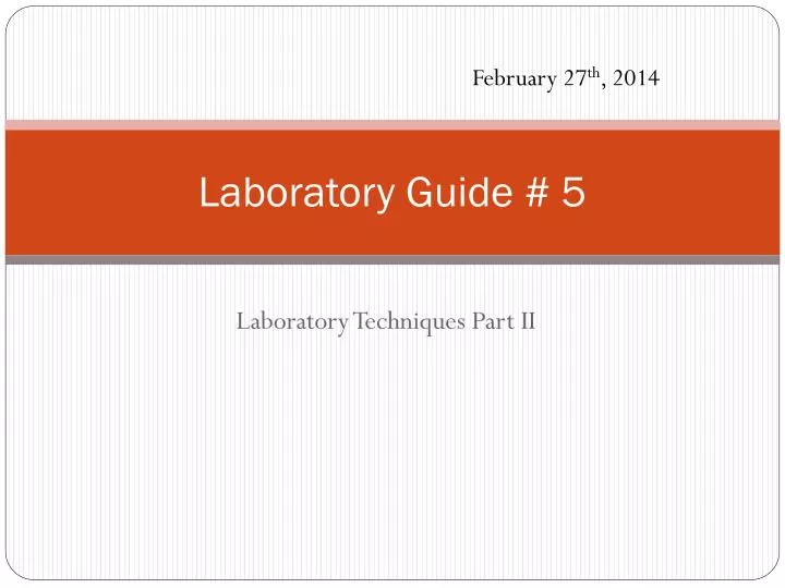 laboratory guide 5