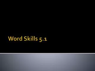 Word Skills 5.1