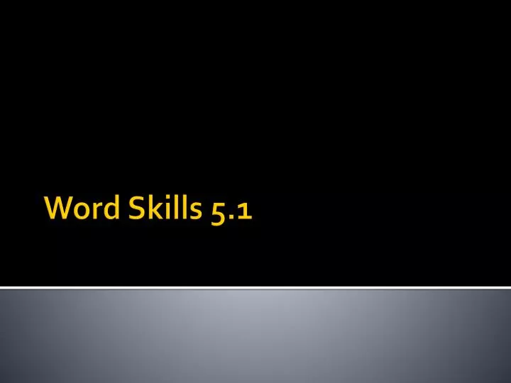 word skills 5 1