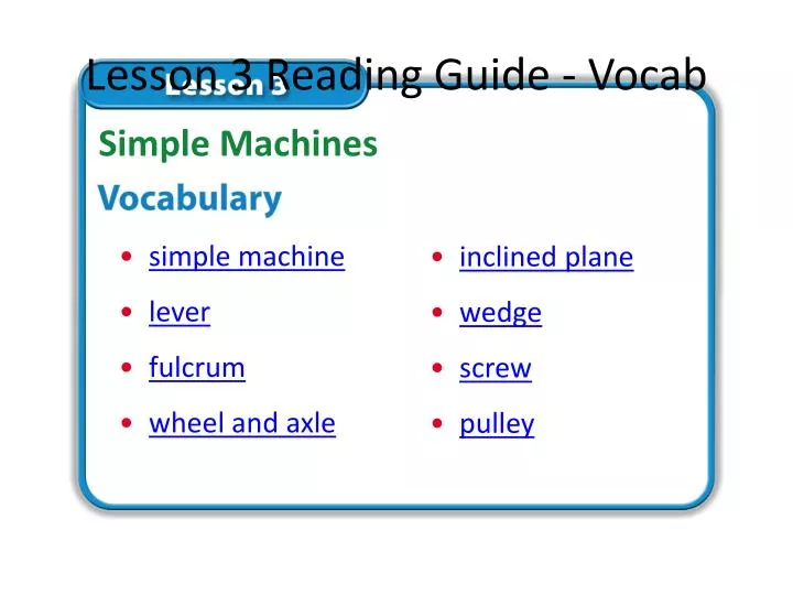 lesson 3 reading guide vocab