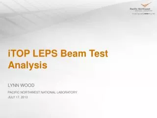 iTOP LEPS Beam Test Analysis