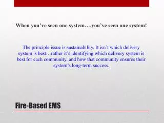 Fire-Based EMS