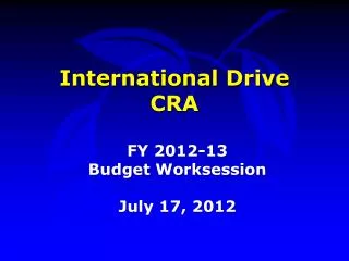 International Drive CRA