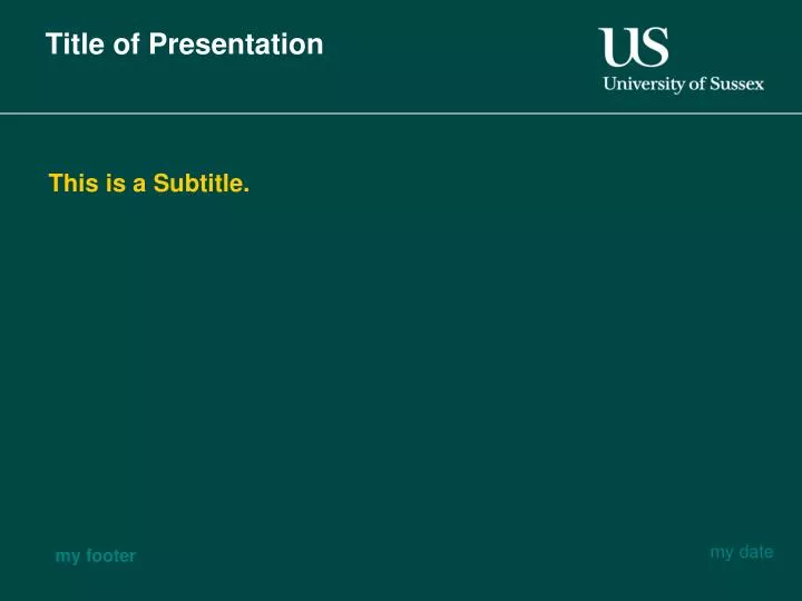 title of presentation